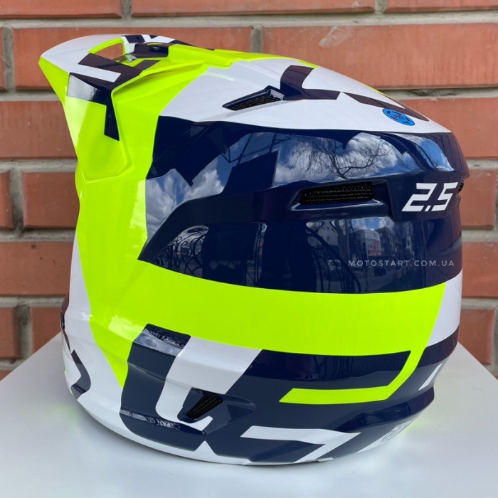Шолом Leatt Helmet Moto 2.5 жовто-блакитний