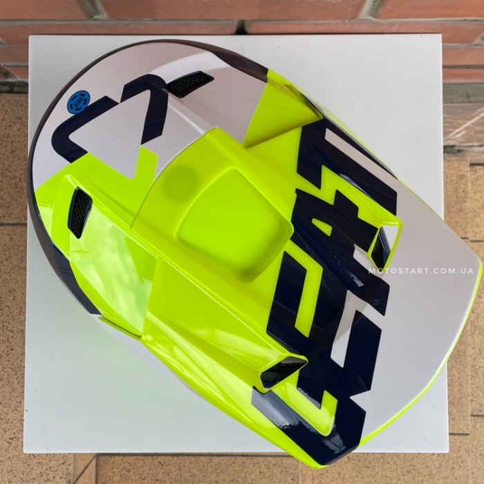 Шолом Leatt Helmet Moto 2.5 жовто-блакитний