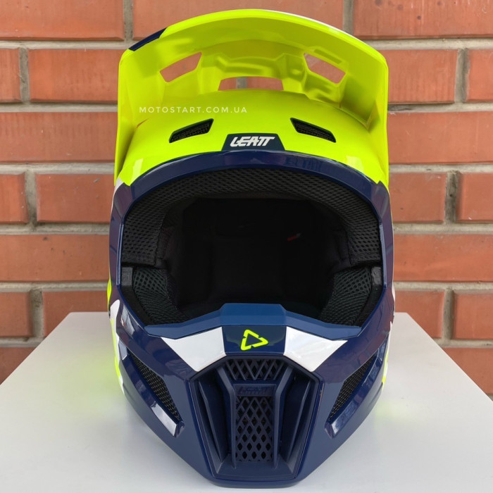 Шолом Leatt Helmet Moto 2.5 жовто-блакитний
