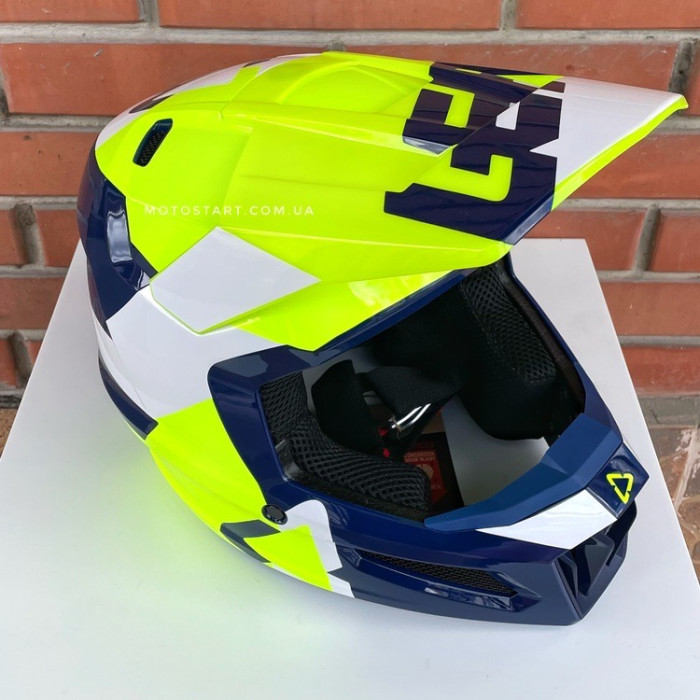 Шолом Leatt Helmet Moto 2.5 жовто-блакитний