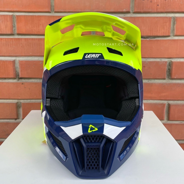 Шолом Leatt Helmet Moto 2.5 жовто-блакитний