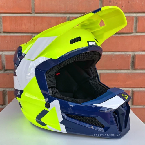 Шолом Leatt Helmet Moto 2.5 жовто-блакитний