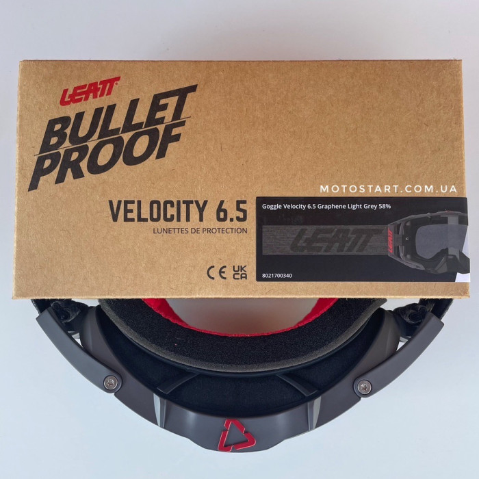Мото окуляри LEATT Goggle Velocity 6.5 - сірі (графіт)