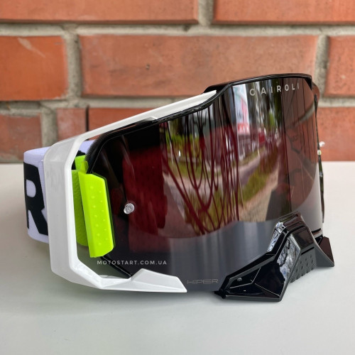 Мото окуляри 100% ARMEGA Goggle HiPER Racr - Silver Mirror Lens