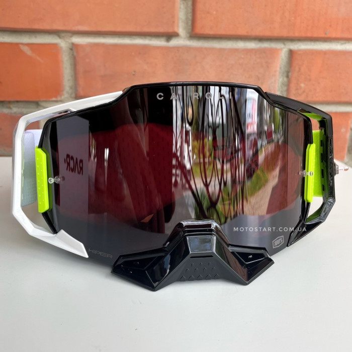 Мото окуляри 100% ARMEGA Goggle HiPER Racr - Silver Mirror Lens