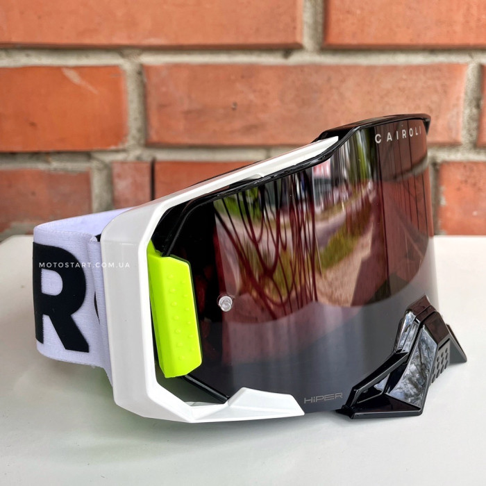 Мото окуляри 100% ARMEGA Goggle HiPER Racr - Silver Mirror Lens