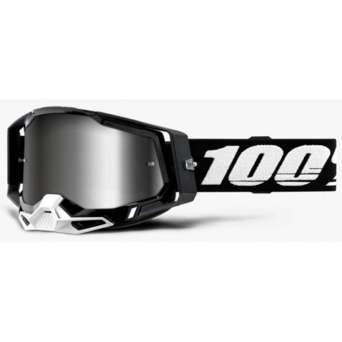 Мото окуляри 100% Racecraft 2 Goggle Black - Mirror Silver Lens