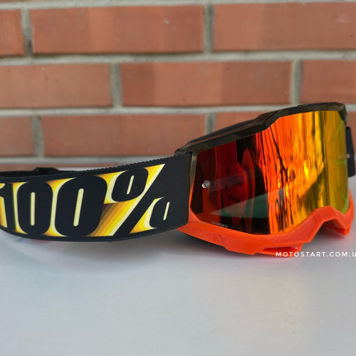 Мото окуляри 100% ACCURI 2 Goggle Stamino2 - Mirror Red Lens