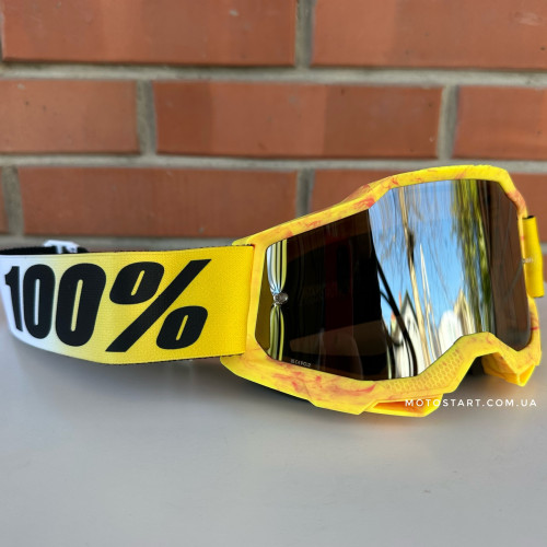 Мото окуляри 100% ACCURI 2 Goggle Razza - Mirror Silver Lens