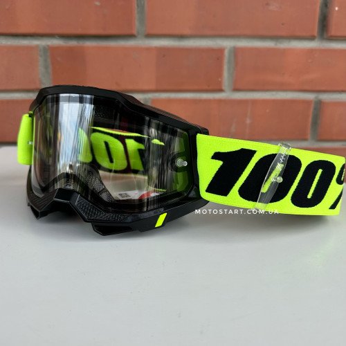 Мото окуляри 100% ACCURI 2 Enduro Goggle Neon Yellow - Clear Dual Lens