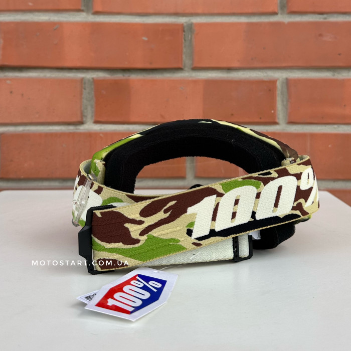 Окуляри 100% STRATA 2 Goggle War Camo - Clear Lens
