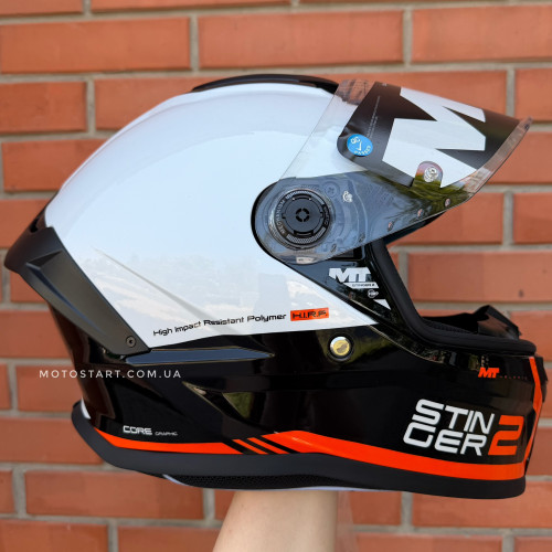Шолом MT Stinger 2 Core B0 помаранчевий/чорний
